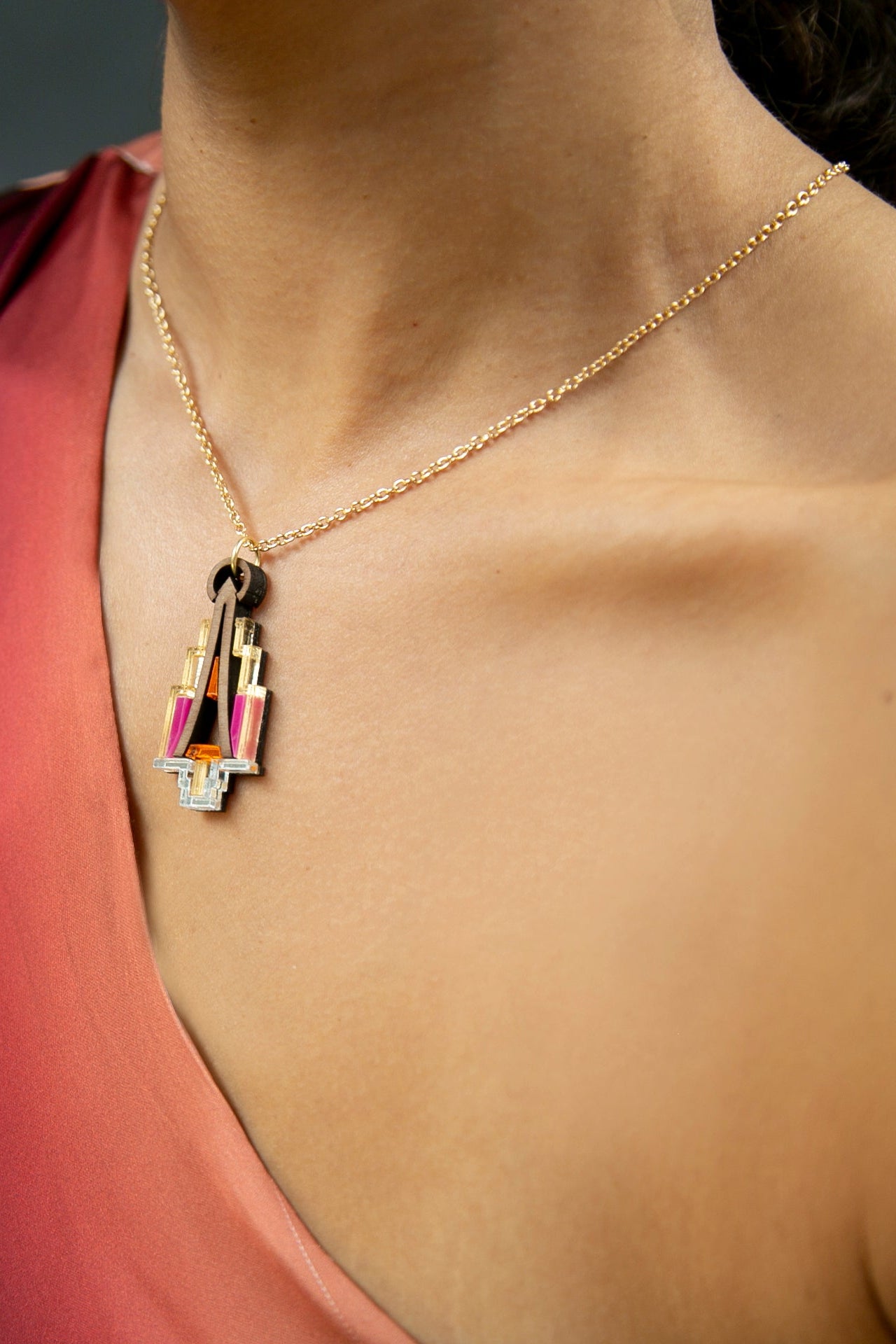 Akna Necklace - Dragon Fruit image 2
