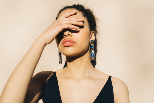 Jiona Earrings - Blue image 1