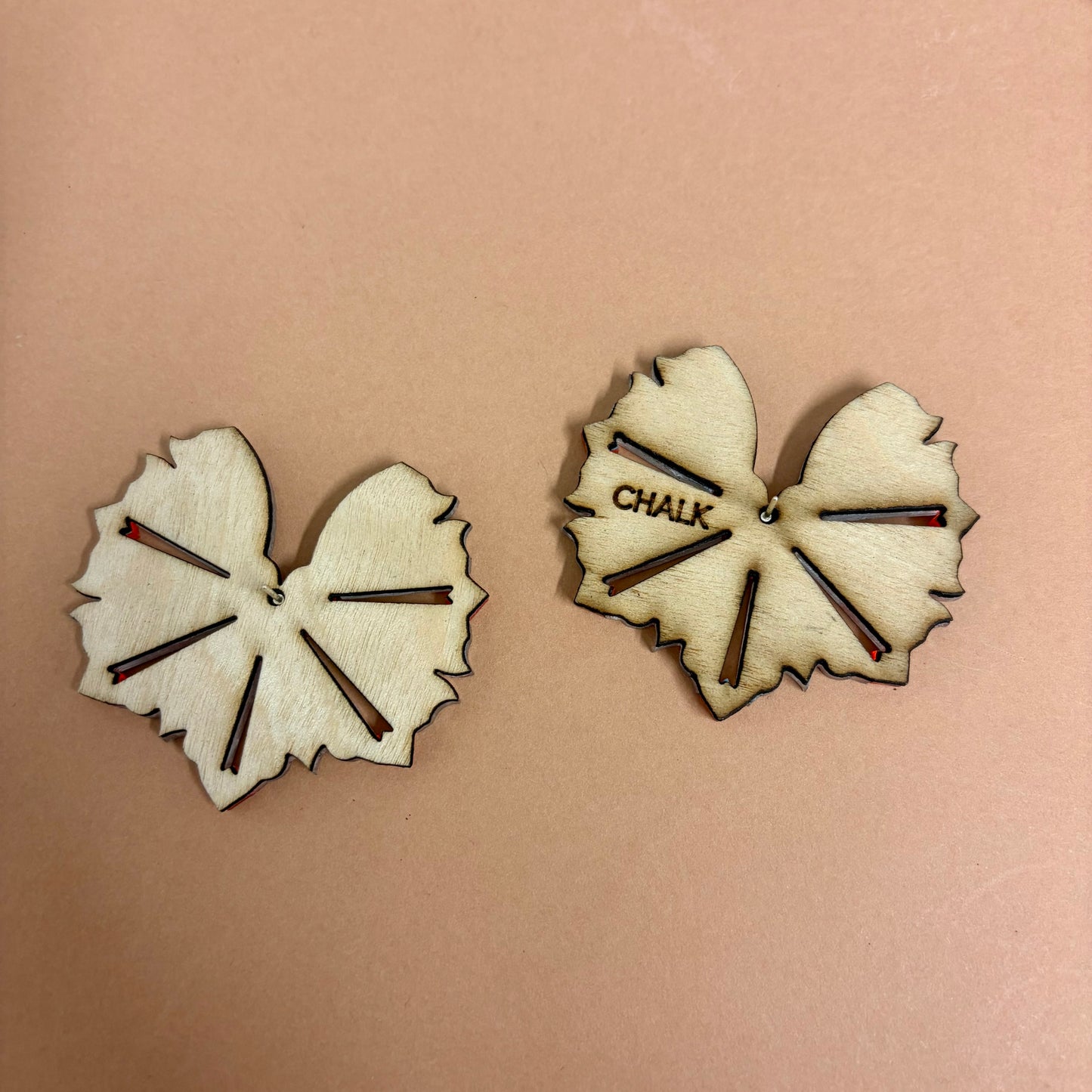 Moyo Earrings - Silver & Scarlet SAMPLE