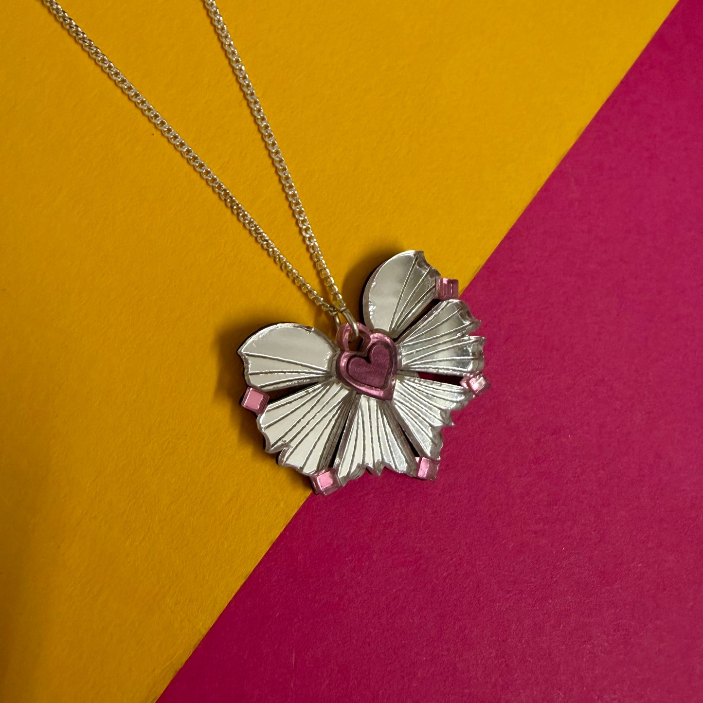 Moyo Necklace - Silver & Rose SAMPLE