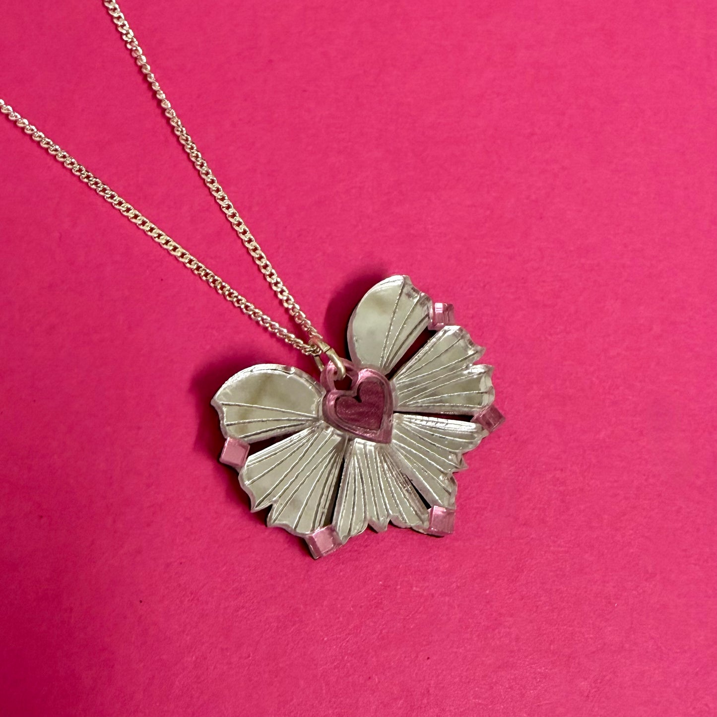 Moyo Necklace - Silver & Rose SAMPLE