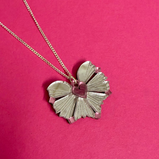 Moyo Necklace - Silver & Rose SAMPLE