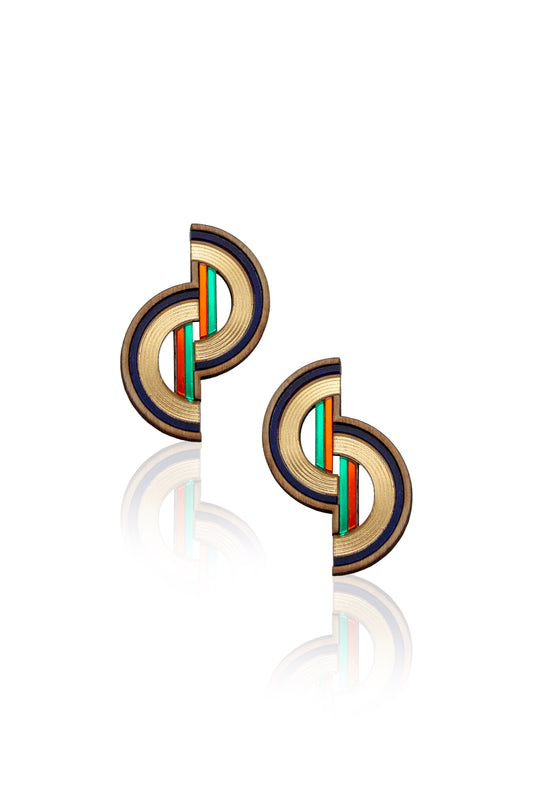 Barbican Earrings - Navy image 0