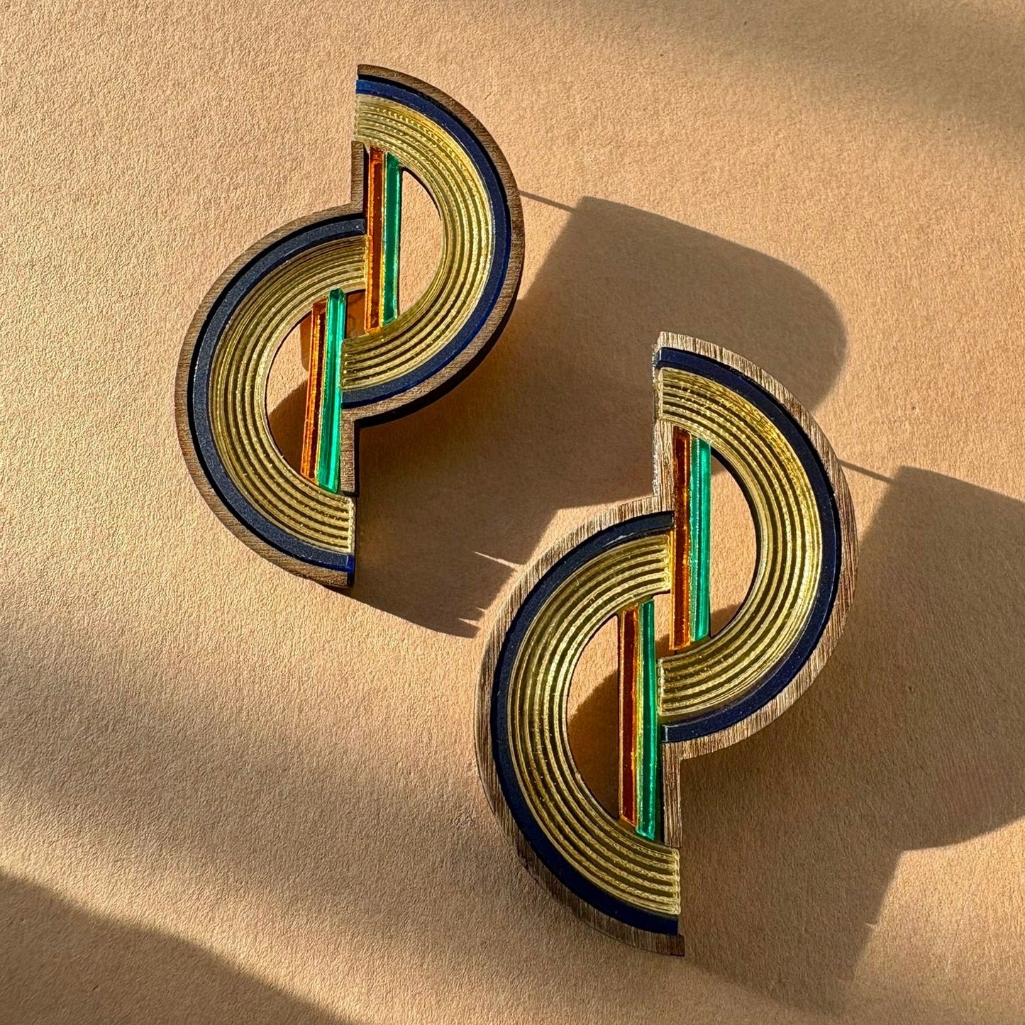 Barbican Earrings - Navy SECONDS