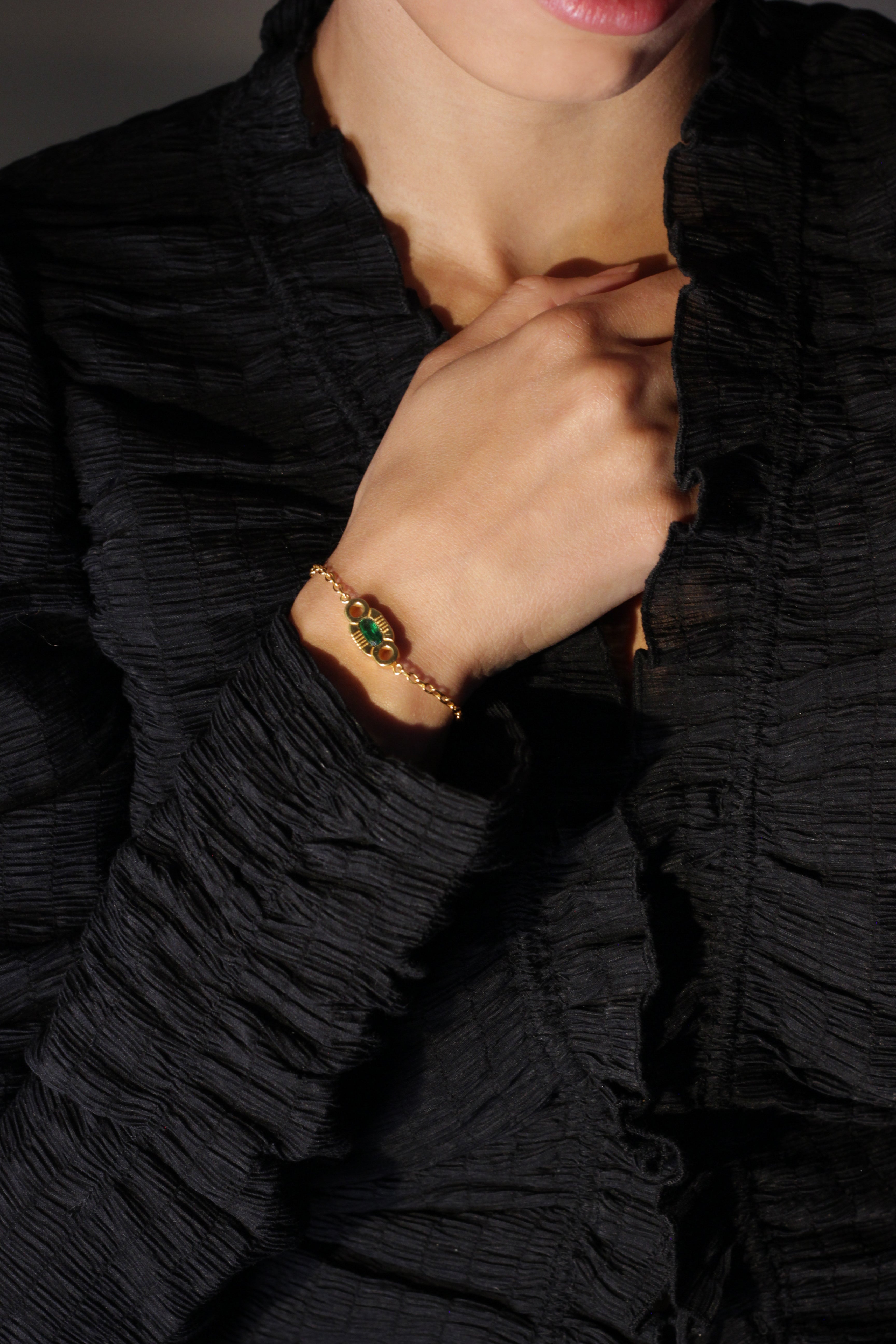 Rhea Bracelet - Gold Tourmaline image 2