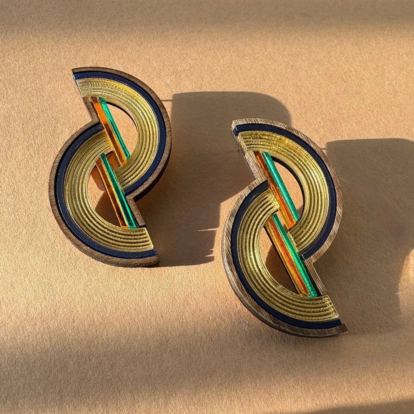 Barbican Earrings - Navy SECONDS