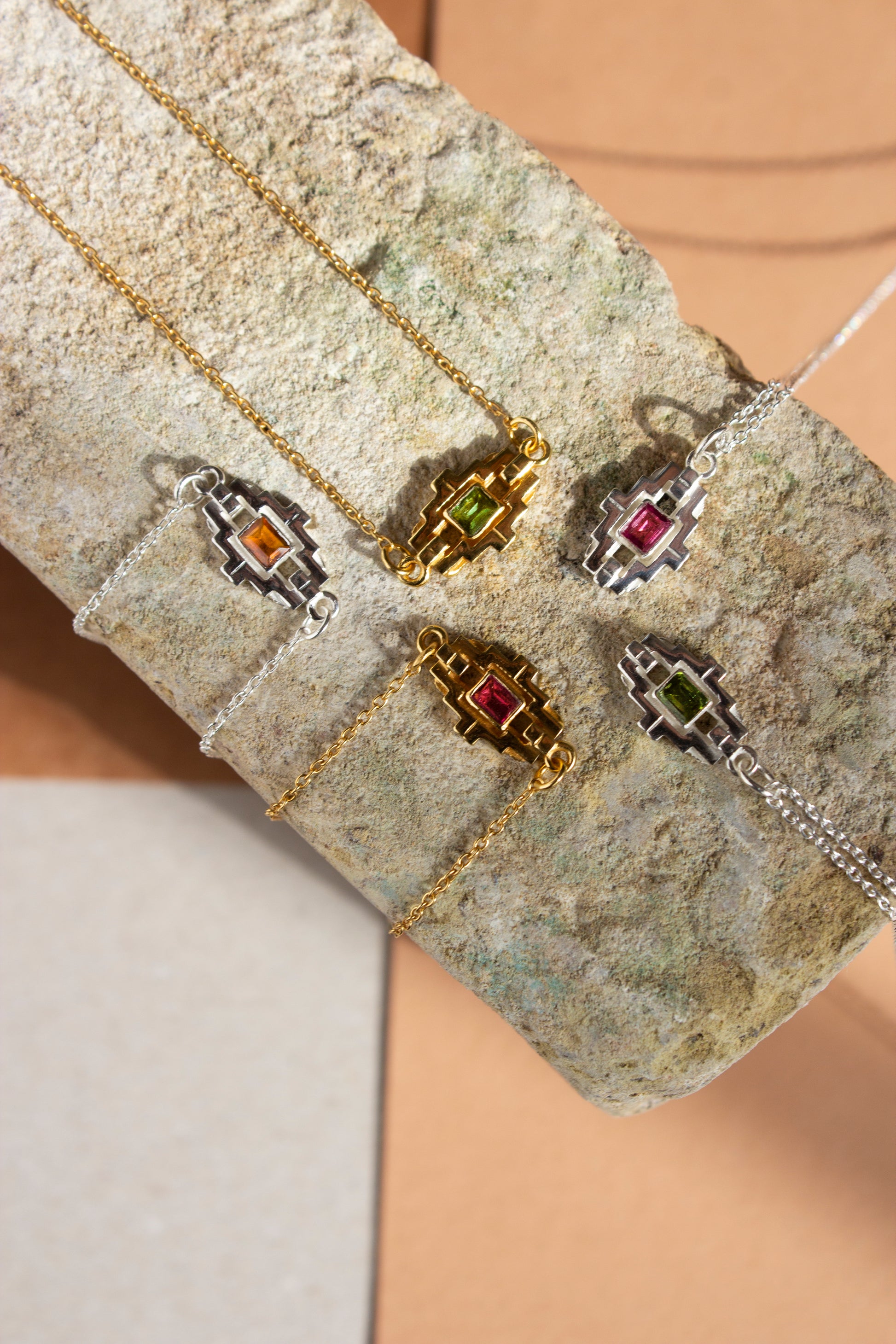 Mayan Necklace  - Pink Topaz image 6