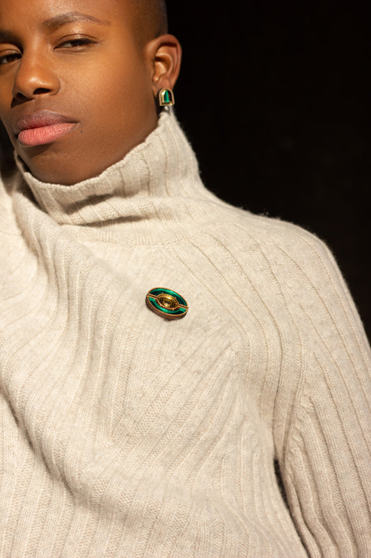Barbican Brooch - Green image 5