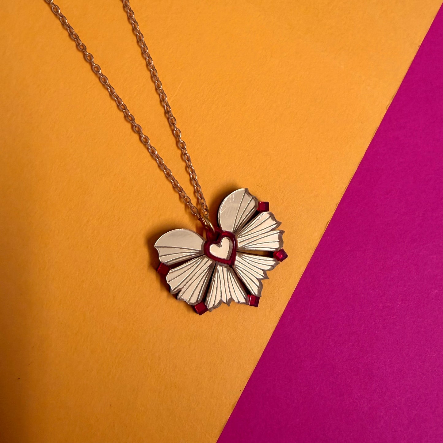 Moyo Necklace - Gold & Cherry SAMPLE