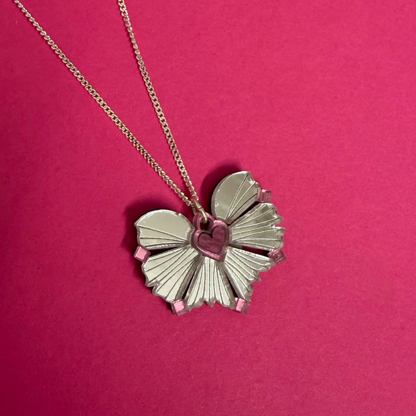 Moyo Necklace - Silver & Rose SAMPLE