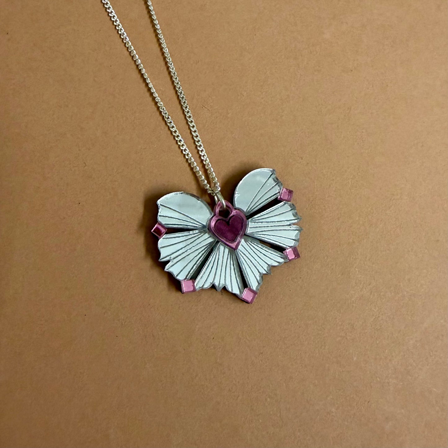 Moyo Necklace - Silver & Rose SAMPLE