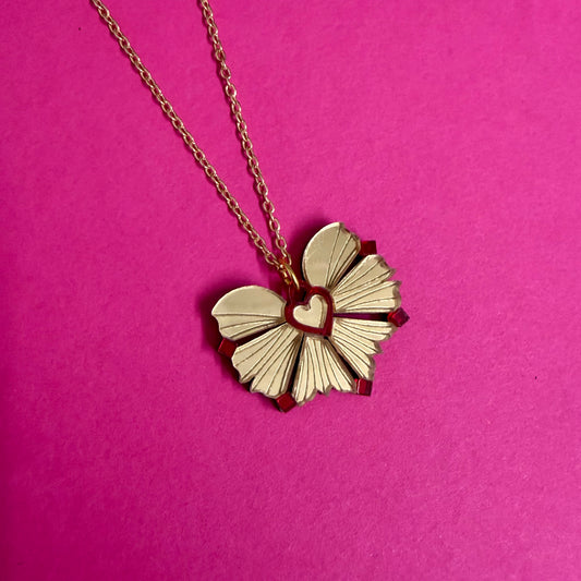 Moyo Necklace - Gold & Cherry SAMPLE