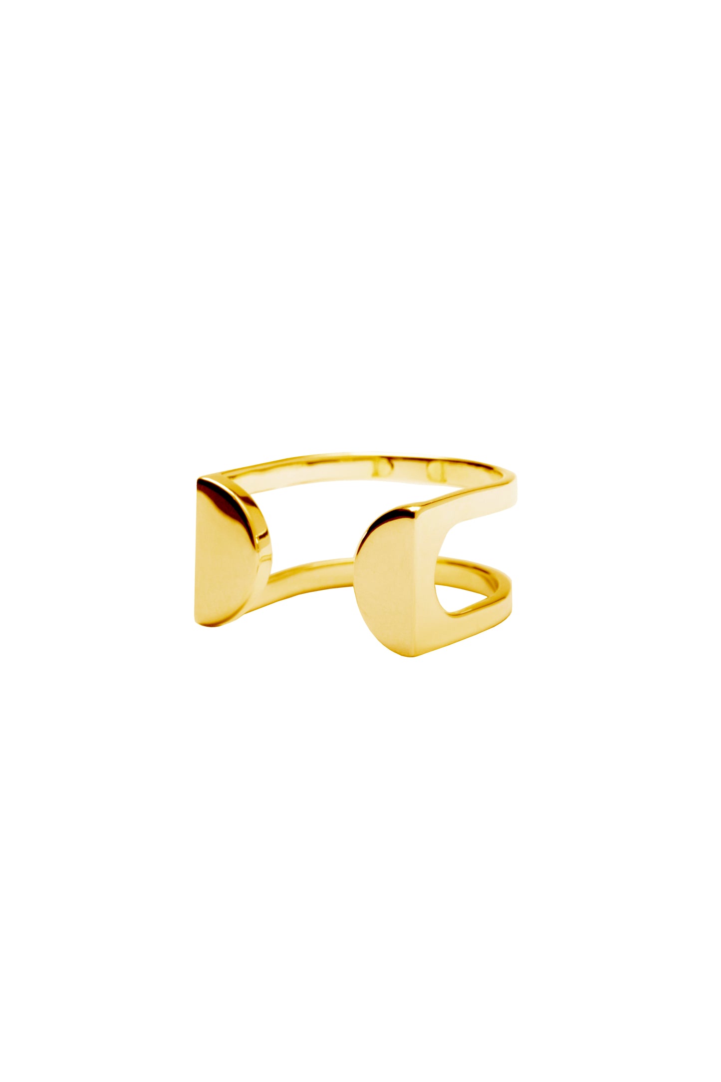 Double Semi Circle Ring - Gold