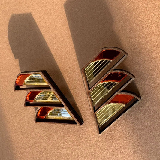 Serrated Balcony Earring - Orange SECONDS