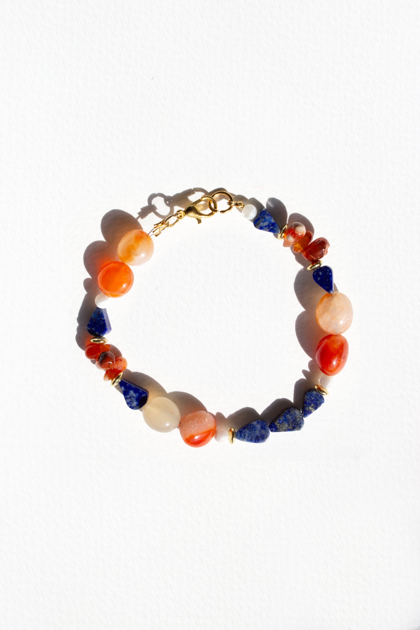 Aaliyah Bracelet - Lapis & Carnelian