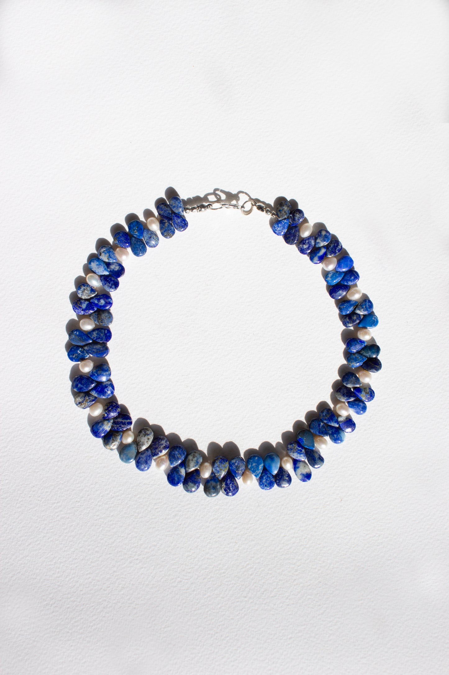 Ayesha Lapis & Pearl Beaded Necklace