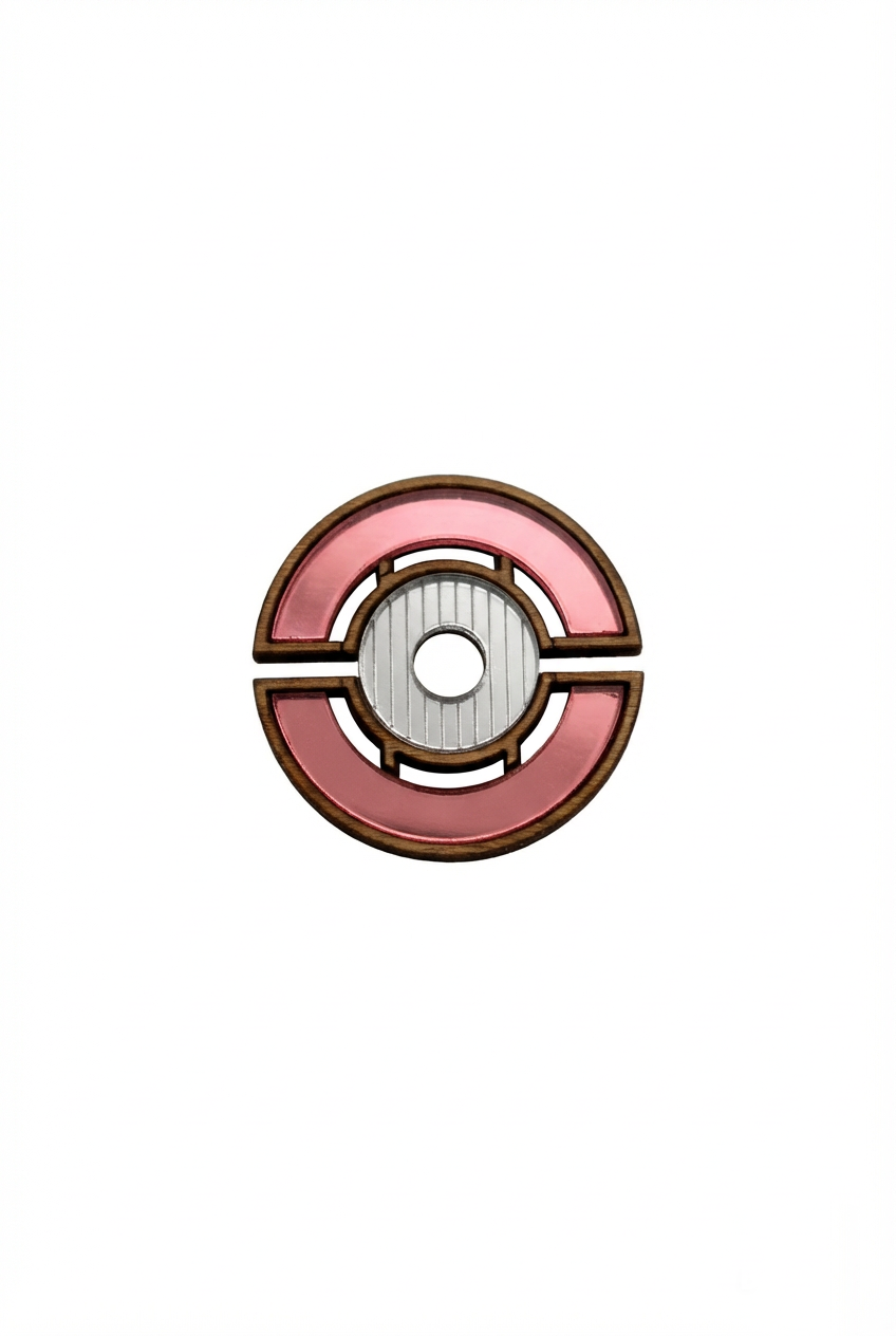 Barbican Brooch - Pink Silver