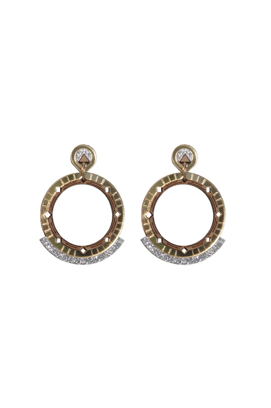 Chandra Earrings - Gold & Silver