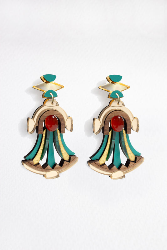 Cleopatra Earrings - Carnelian