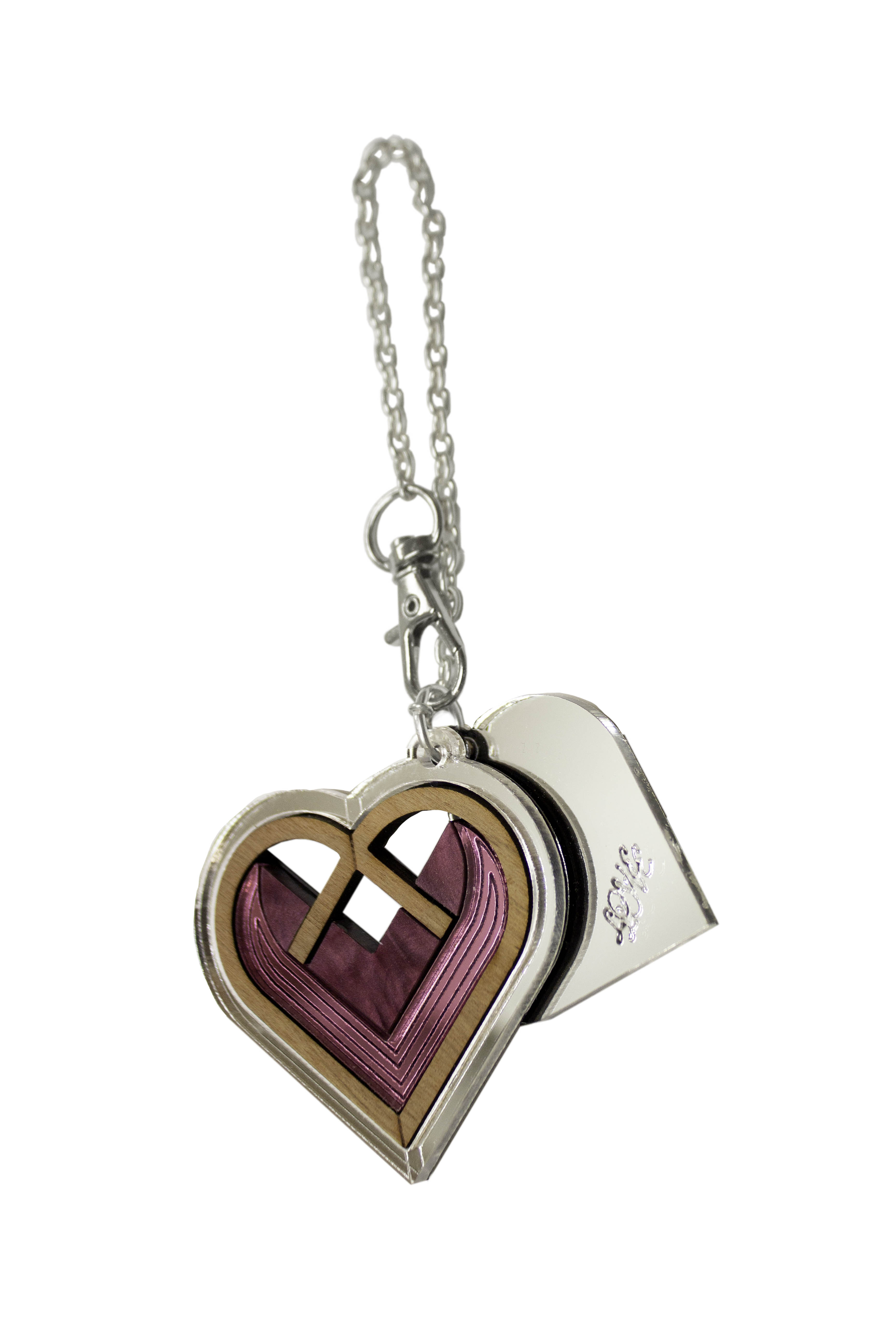 Jaan Heart Bag Charm - Rosewater – CHALK JEWELLERY