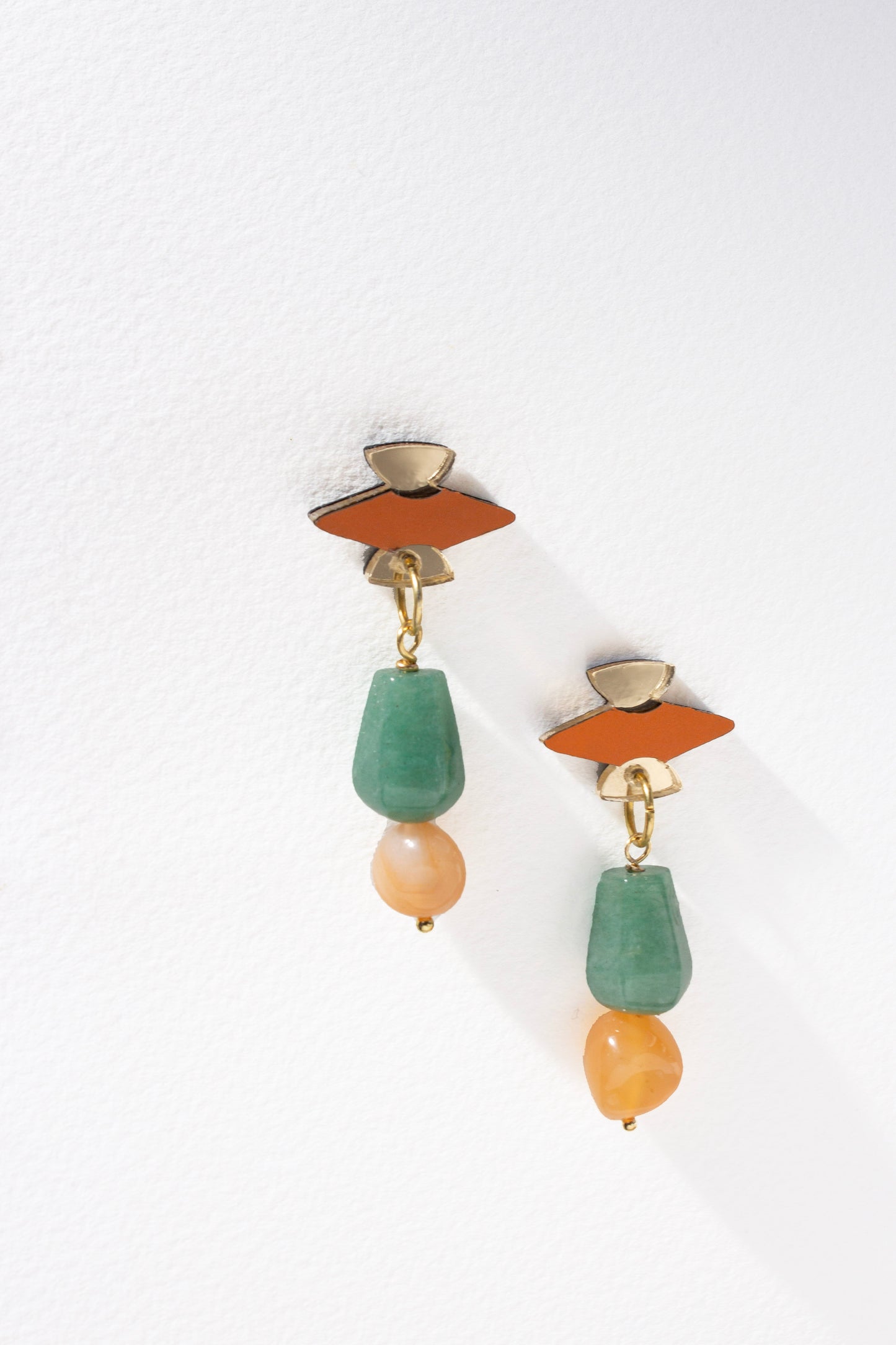 Hiba Earrings - Aventurine Carnelian