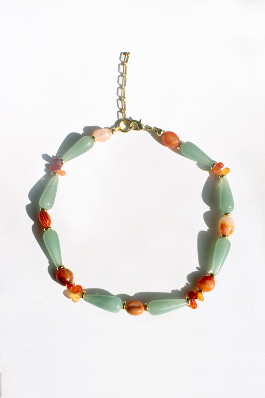 Hiba Necklace - Aventurine Carnelian