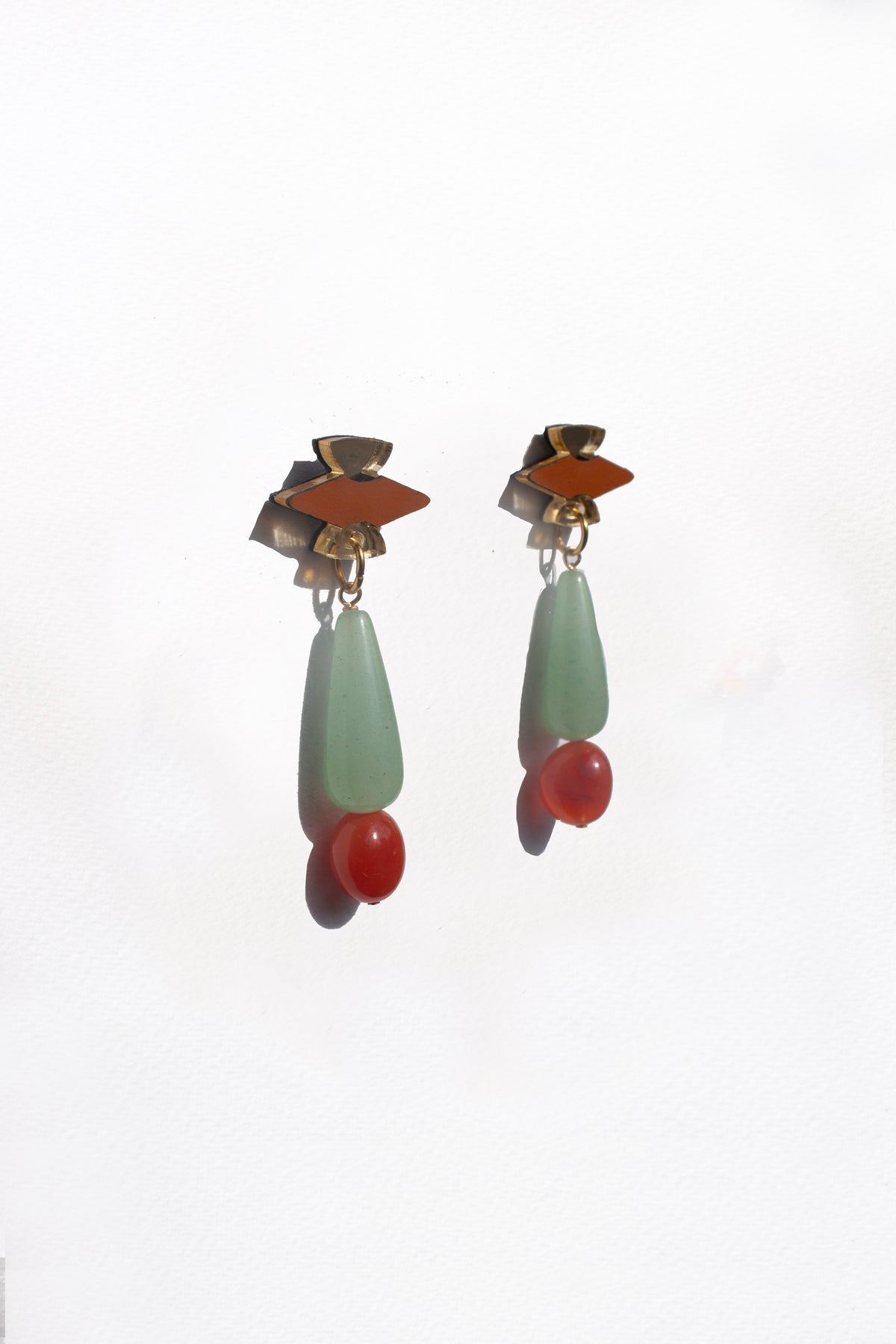 Hiba Earrings - Aventurine Carnelian
