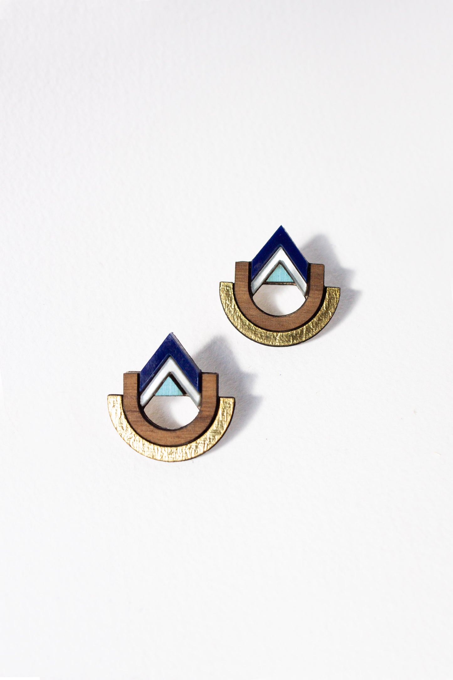Imara Pyramid Earrings - Lapis