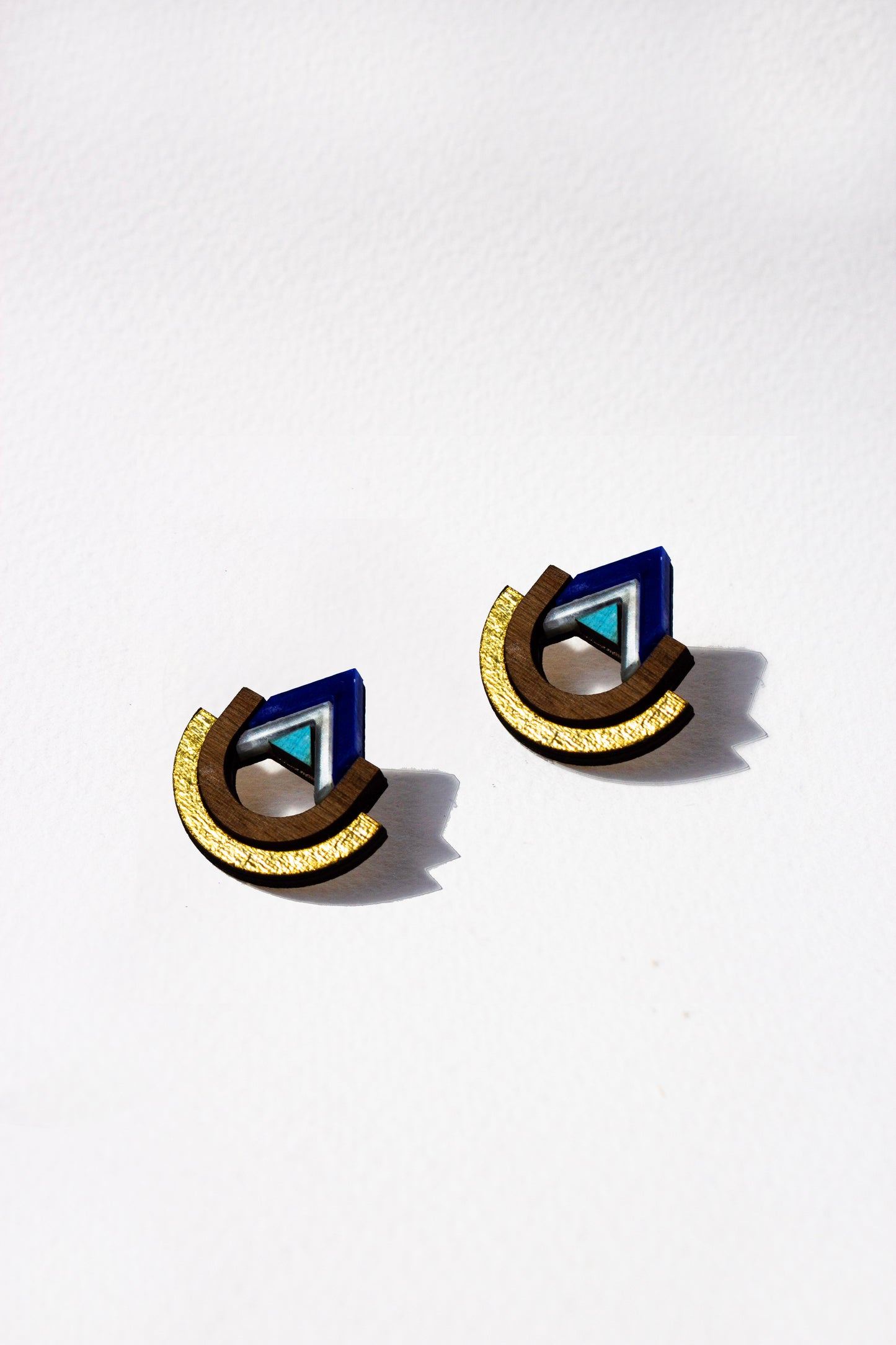 Imara Pyramid Earrings - Lapis