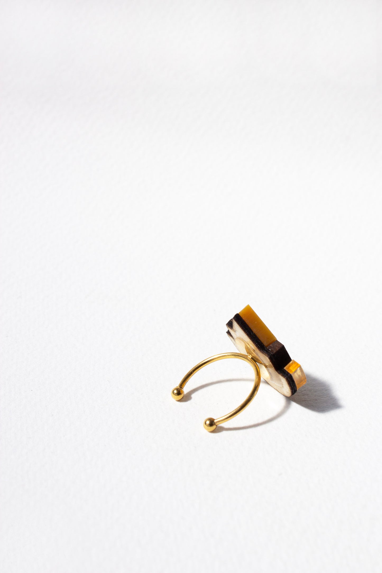 Imara Pyramid Ring - Ochre