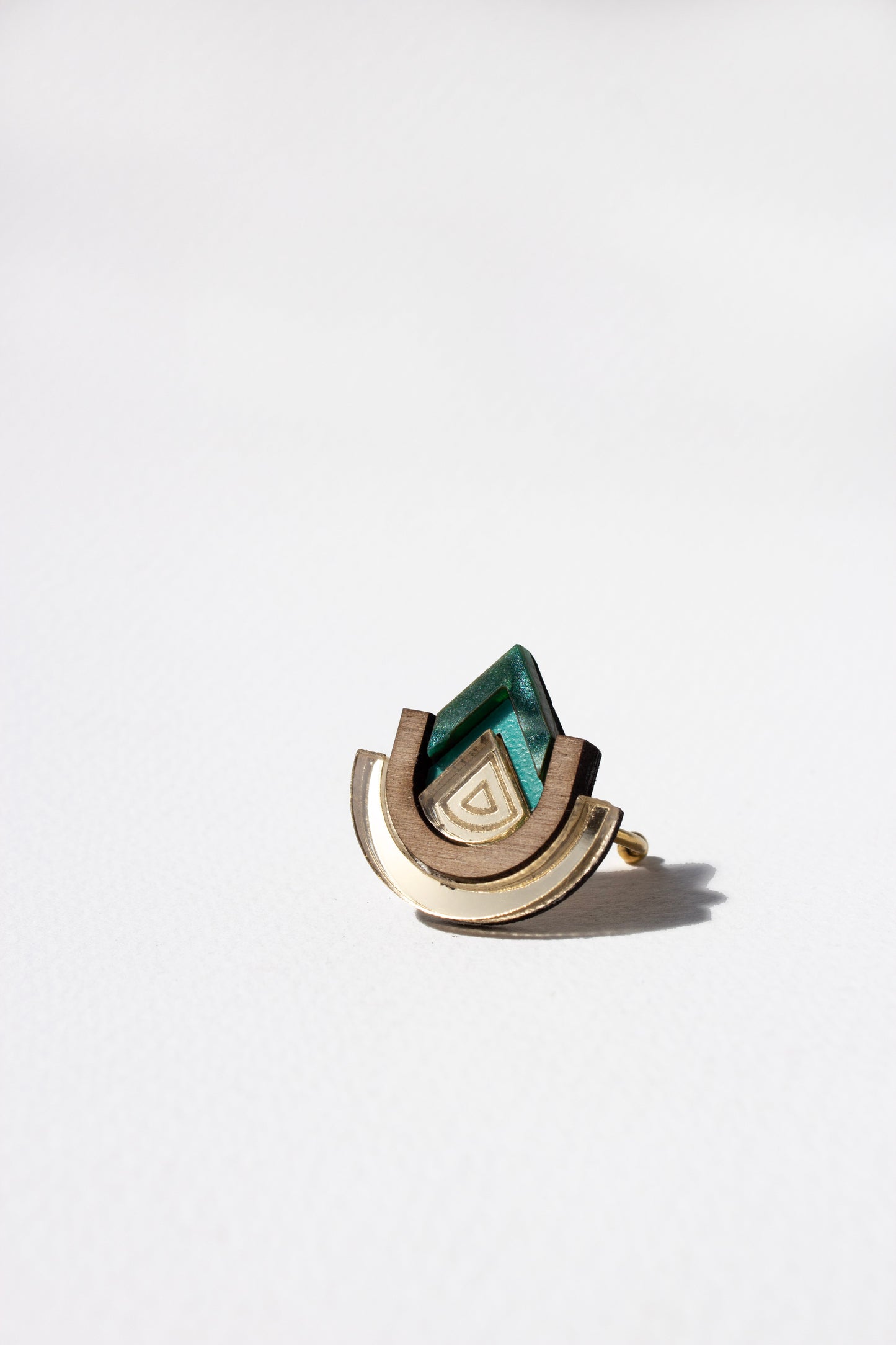 Imara Pyramid Ring - Emerald