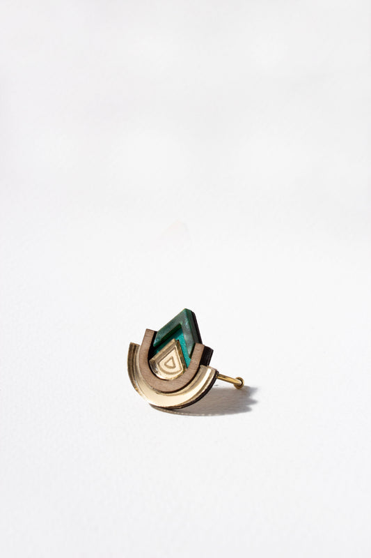 Imara Pyramid Ring - Emerald