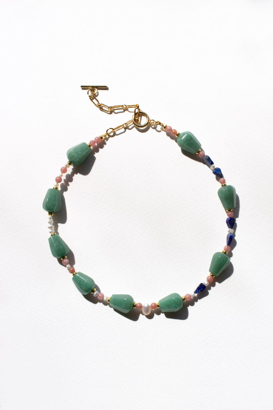 Inaya Necklace - Aventurine Pearl