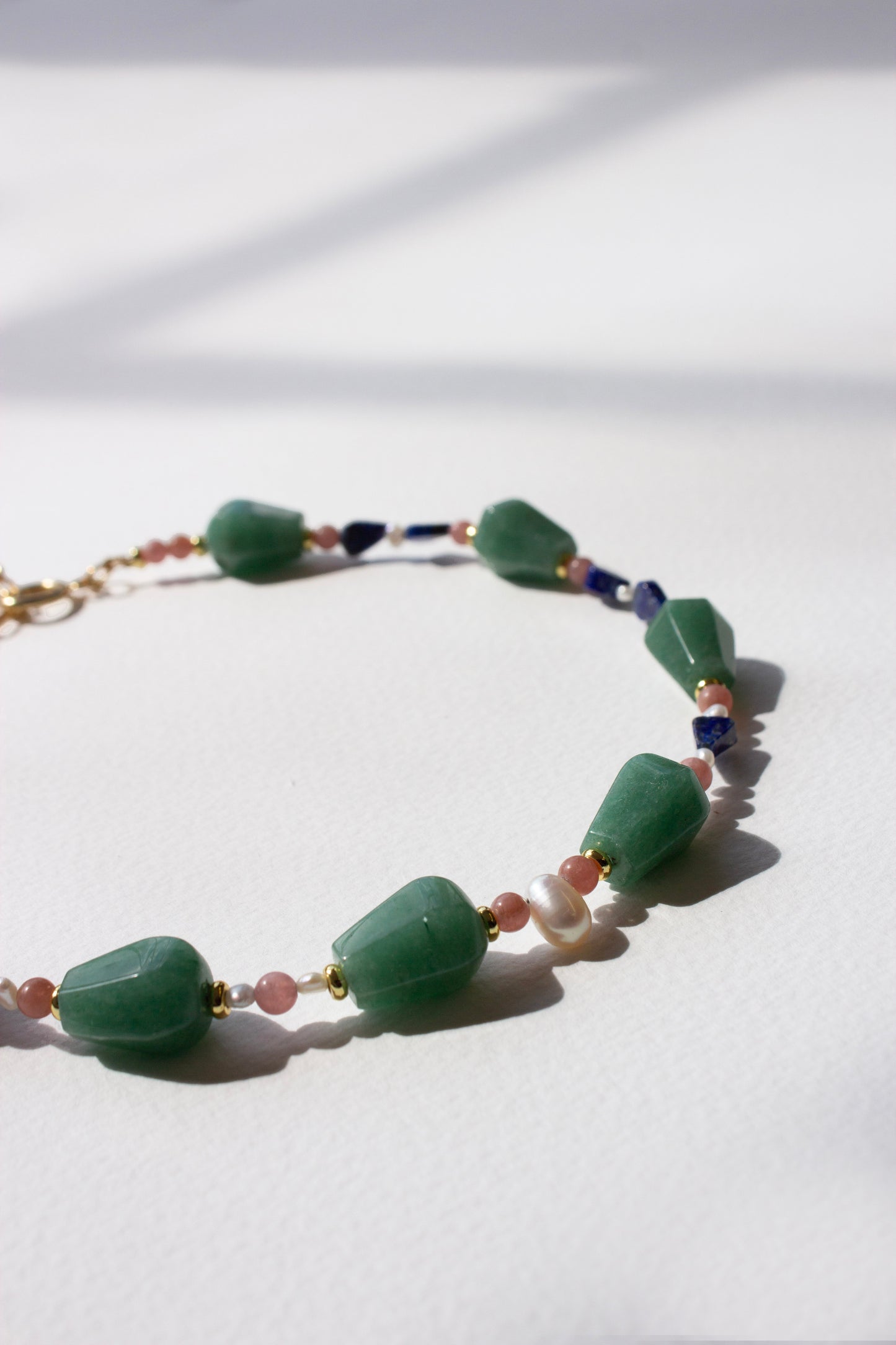 Inaya Necklace - Aventurine Pearl