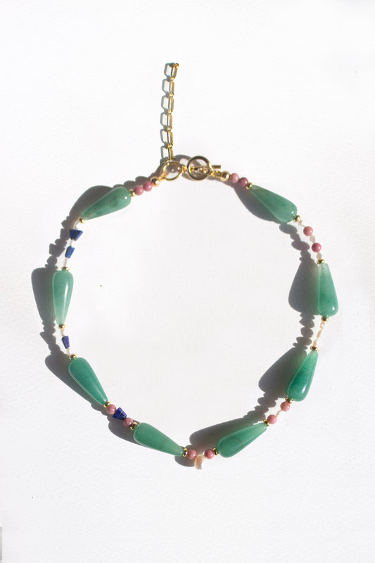 Inaya Necklace - Aventurine Pearl