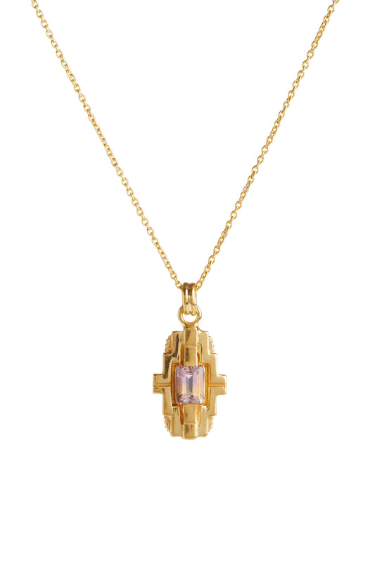 Mayan Necklace - Gold Ametrine