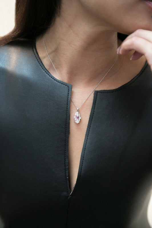 Mayan Necklace - Silver Ametrine