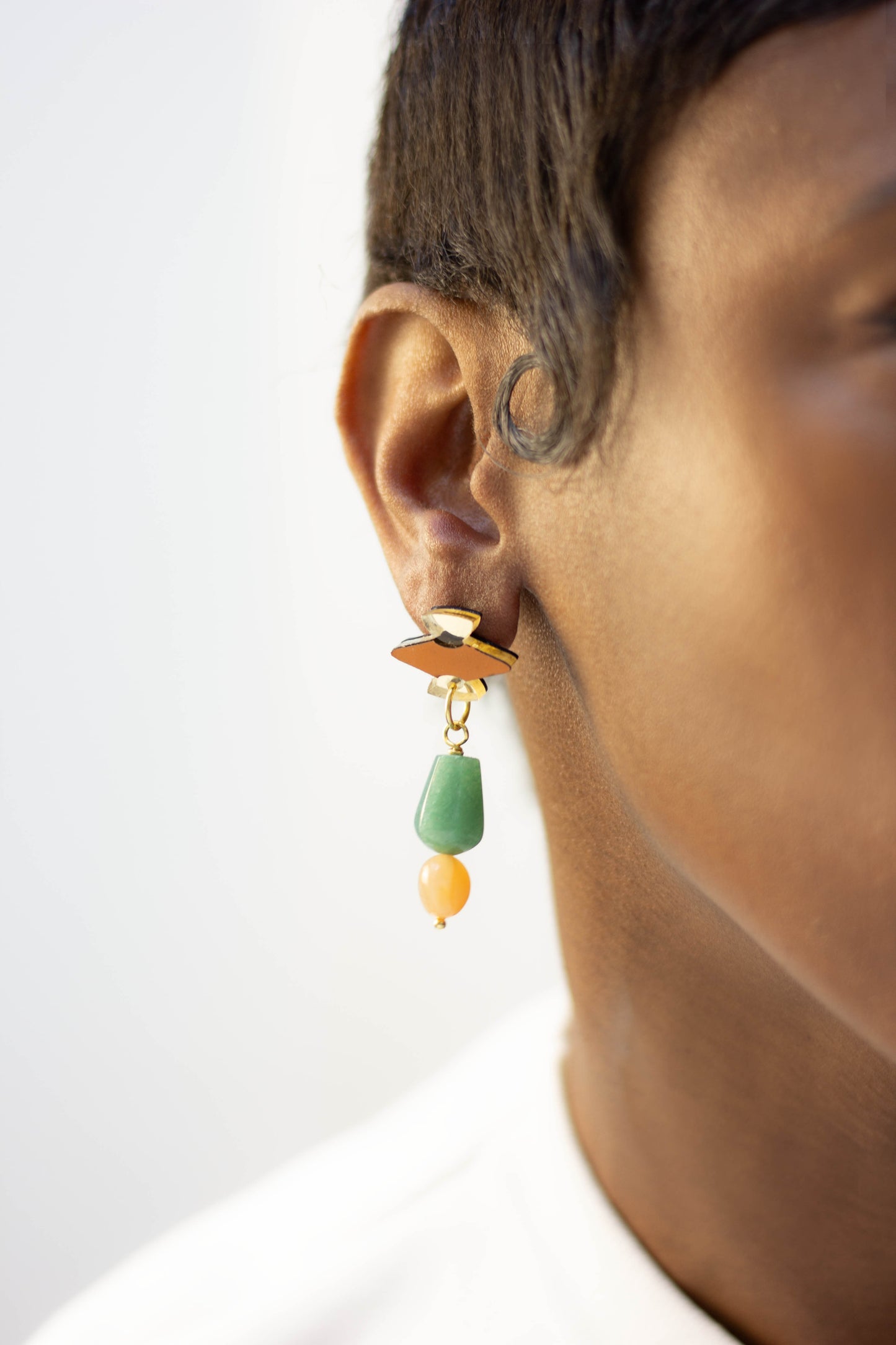 Hiba Earrings - Aventurine Carnelian