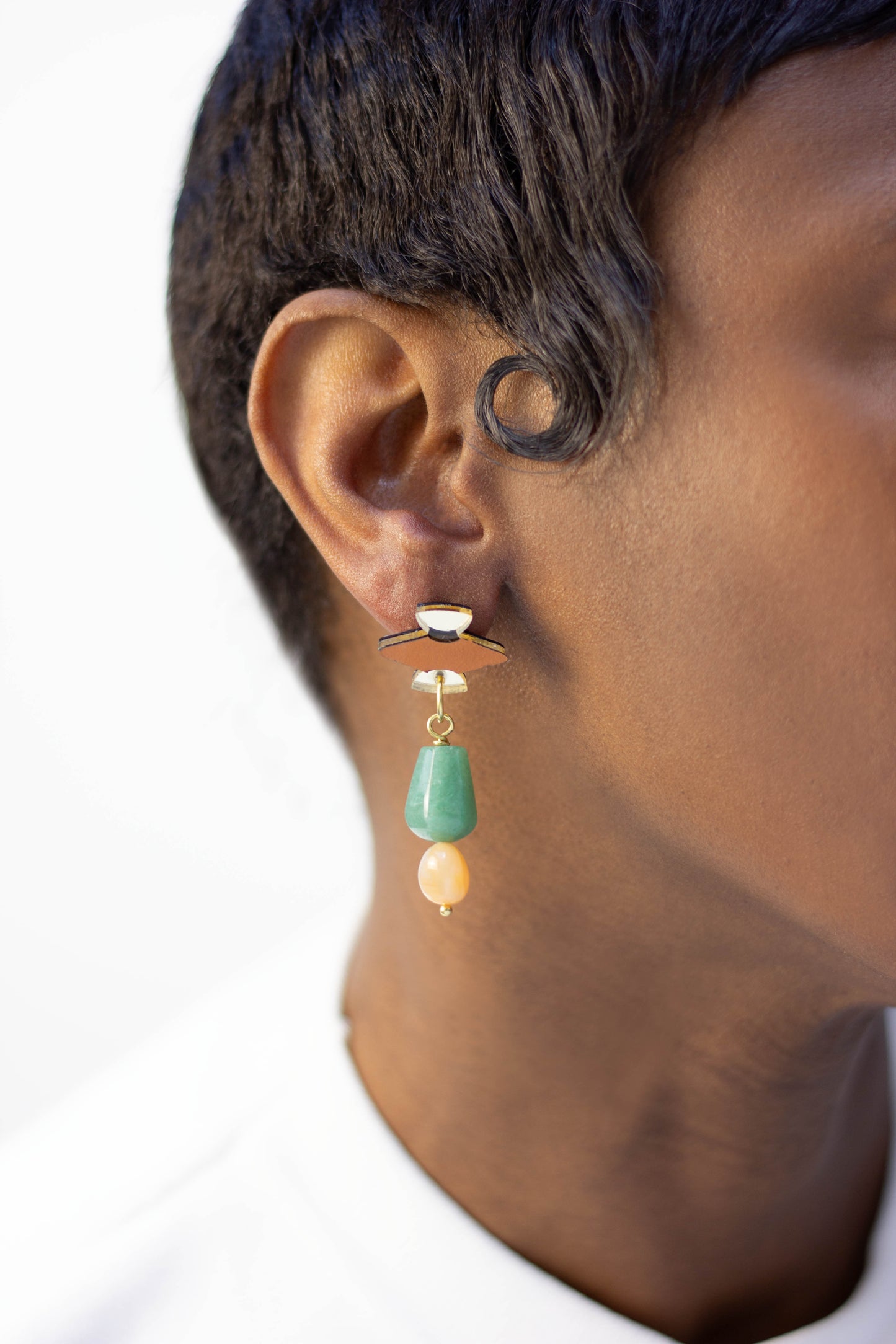 Hiba Earrings - Aventurine Carnelian