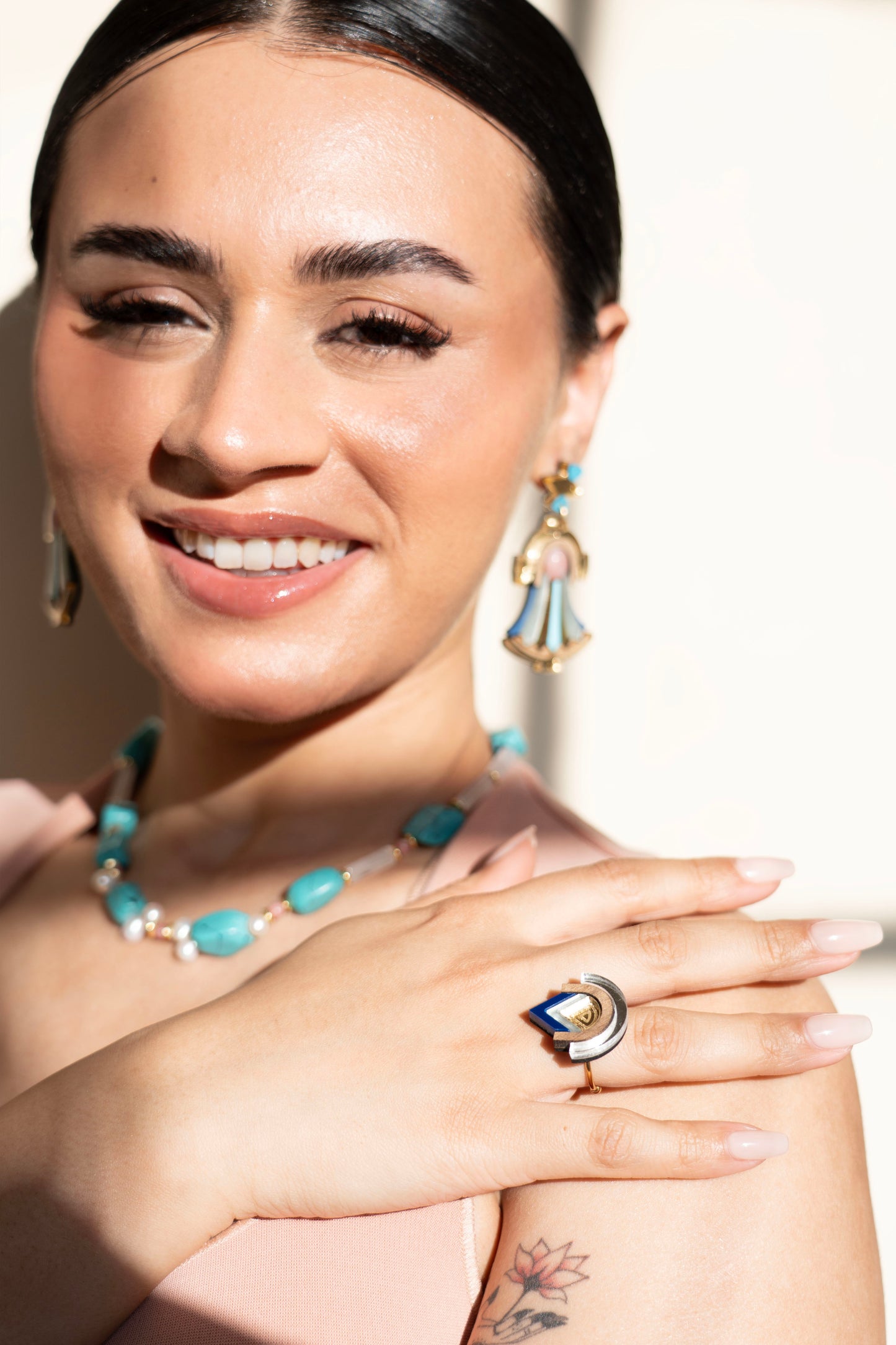 Imara Pyramid Ring - Lapis