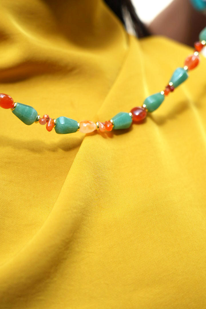 Hiba Necklace - Aventurine Carnelian