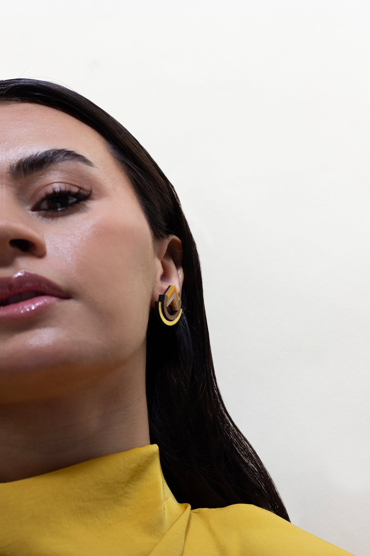 Imara Pyramid Earrings - Carnelian