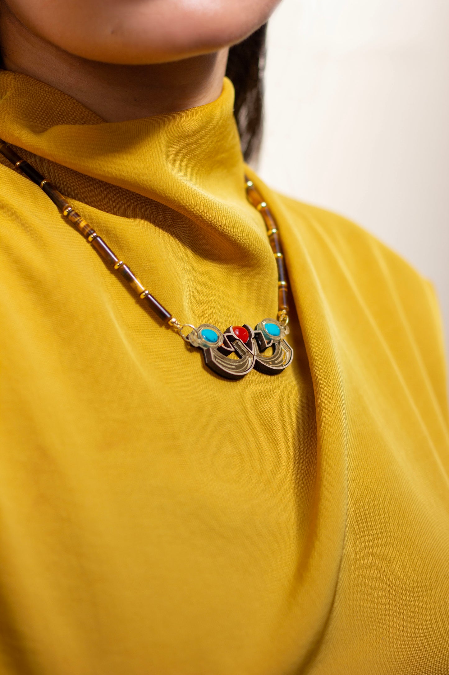 Neferet Beaded Necklace - Tigers Eye