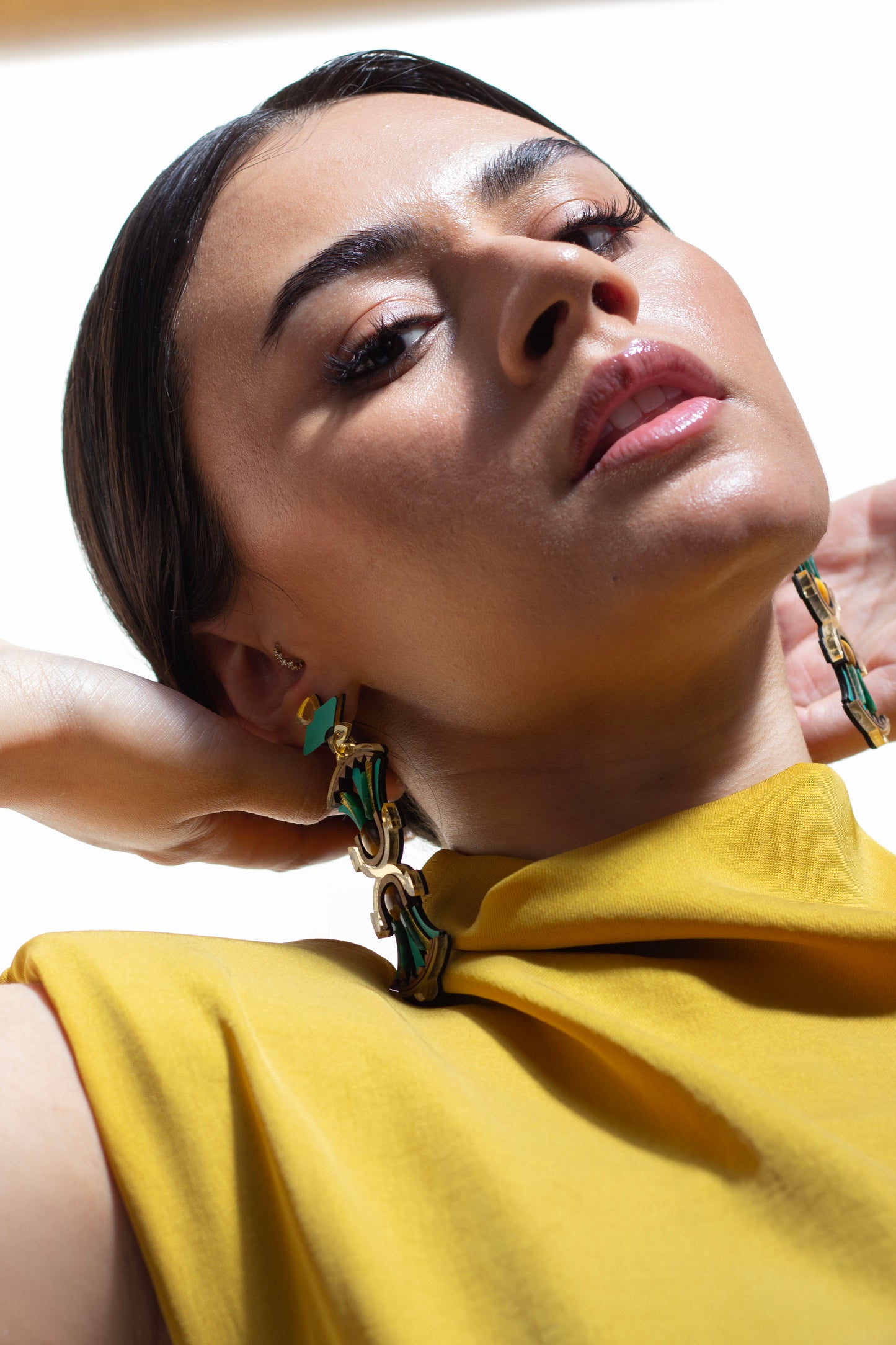 Nefertiti Earrings - Tigers Eye