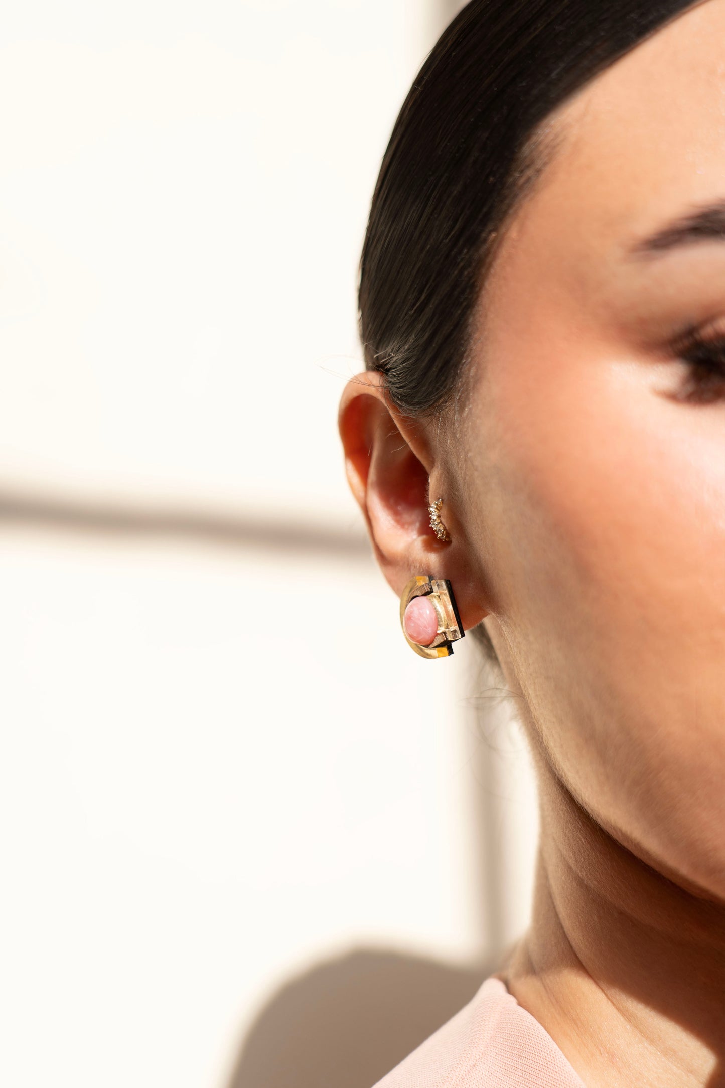 Selene Rhodochrosite Studs