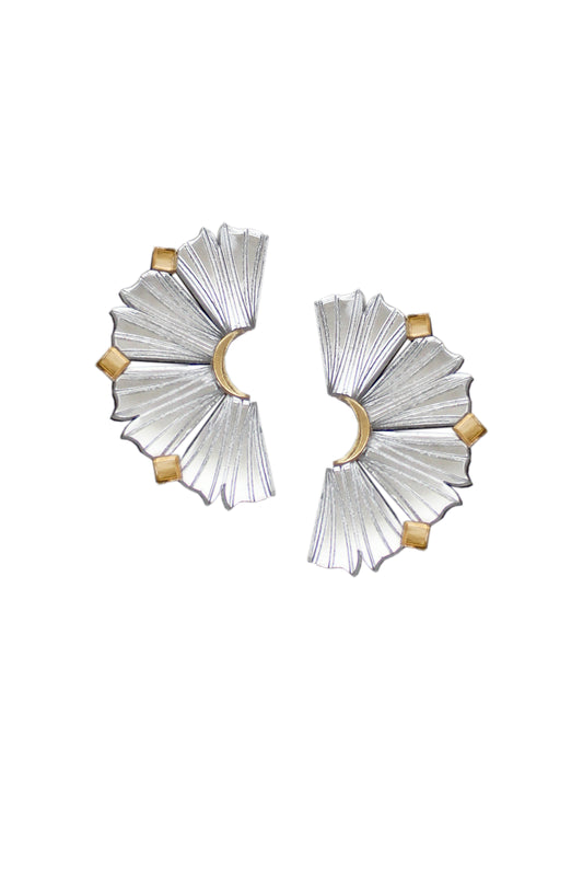 Nalla Earrings - Silver & Gold