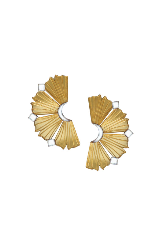 Nalla Earrings - Gold & Silver