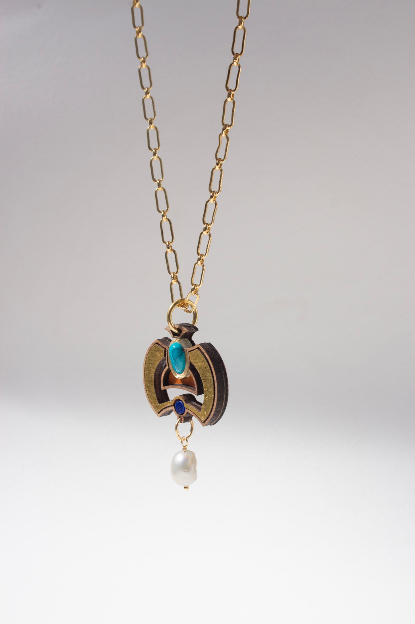 Neferet Pendant Necklace - Turquoise