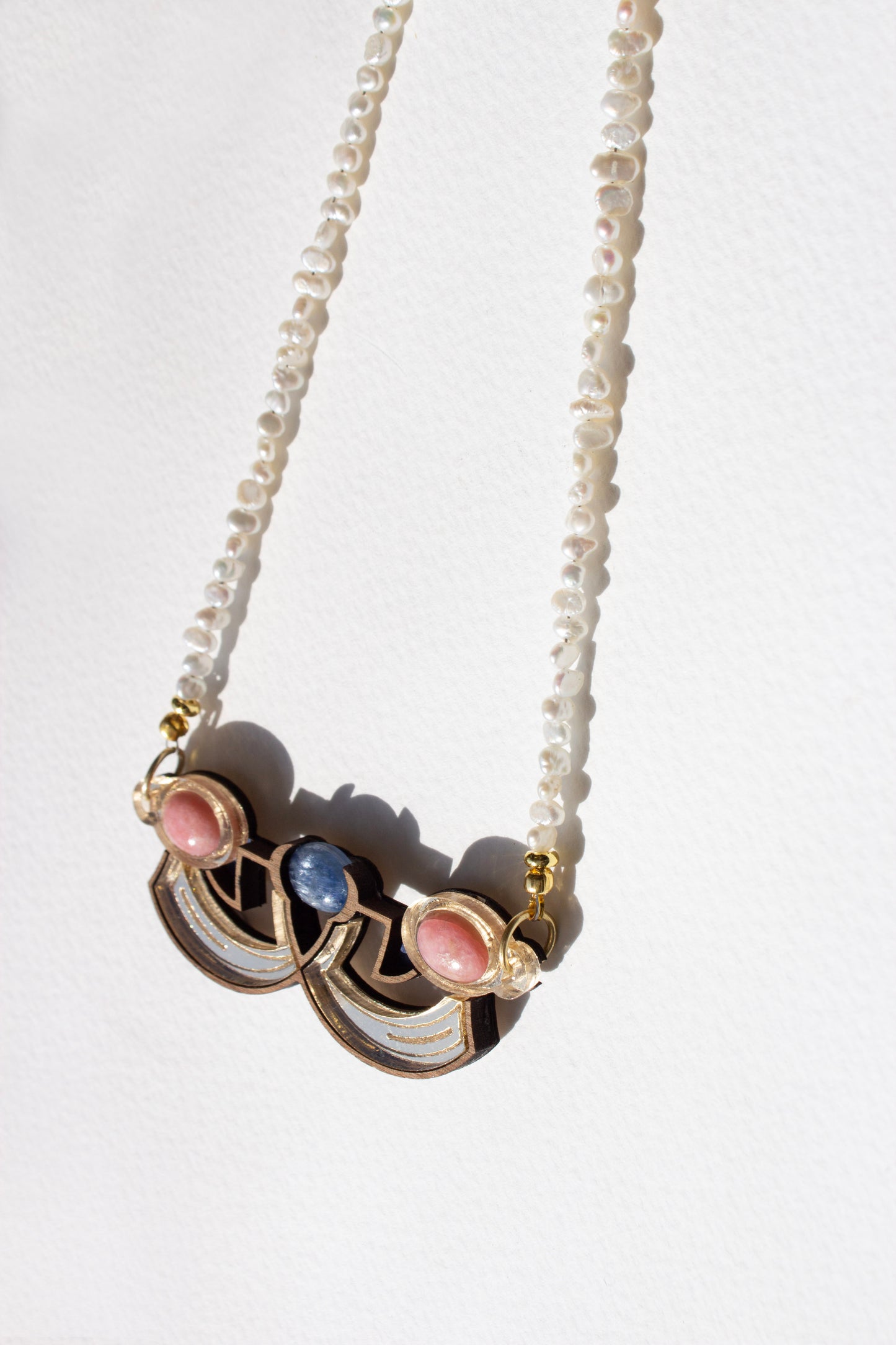 Neferet Beaded Necklace - Pearl