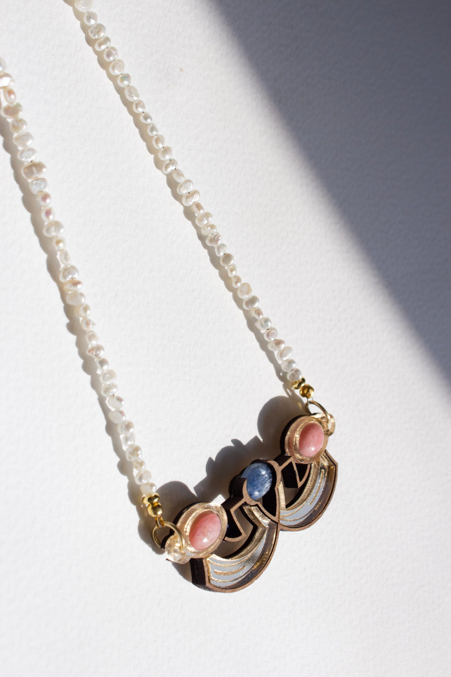 Neferet Beaded Necklace - Pearl